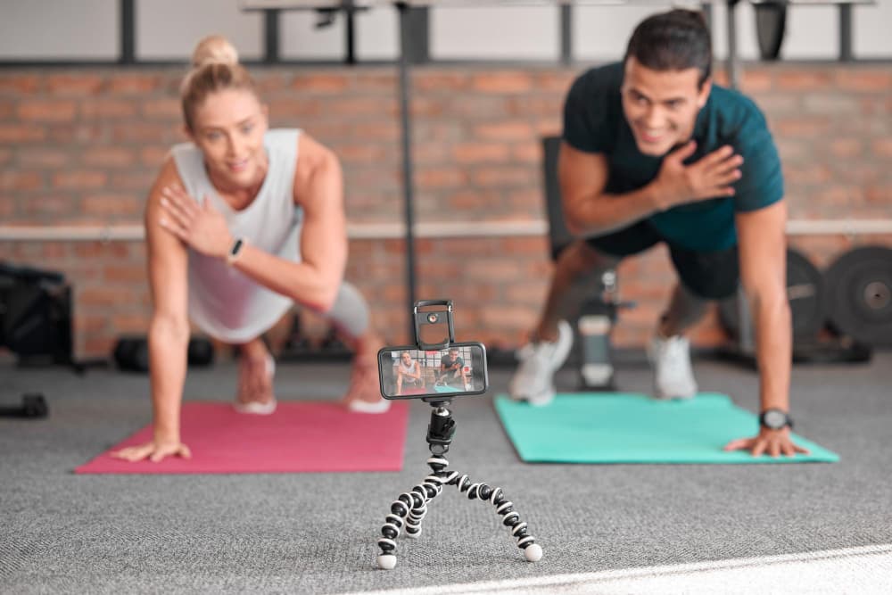 Pump by Numbers video library interface showing community-generated workout setups